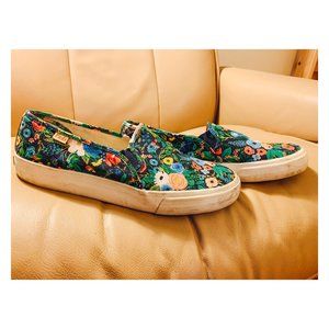Rifle paper co keds 10 blue floral sneakers